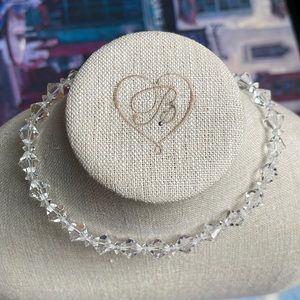 VINTAGE LAGUNA CRYSTAL BEADS CHOKER NECKLACE